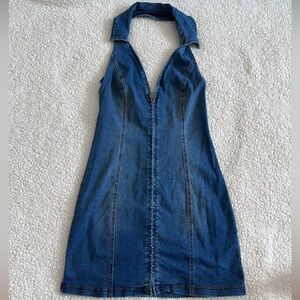 Urban outfitters small halter denim dress